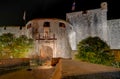 Long exposure photo of the front of the main gate of the wall of the walled city of Dubrovnik Royalty Free Stock Photo